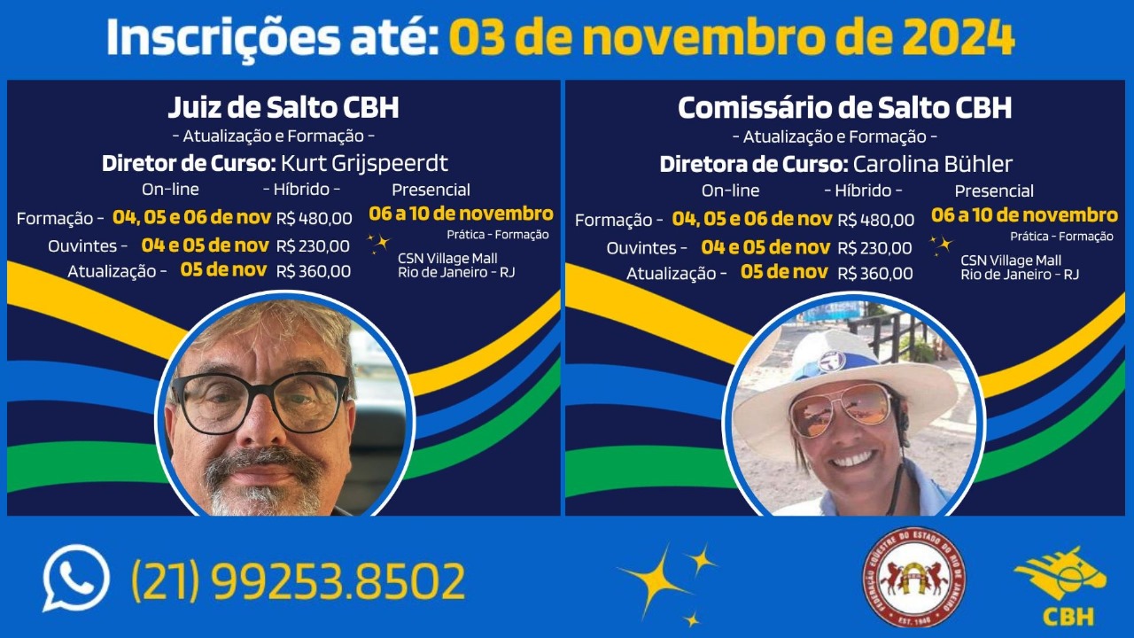 CURSO DE JUIZ DE SALTO CBH E CURSO DE COMISSRIO DE SALTO CBH